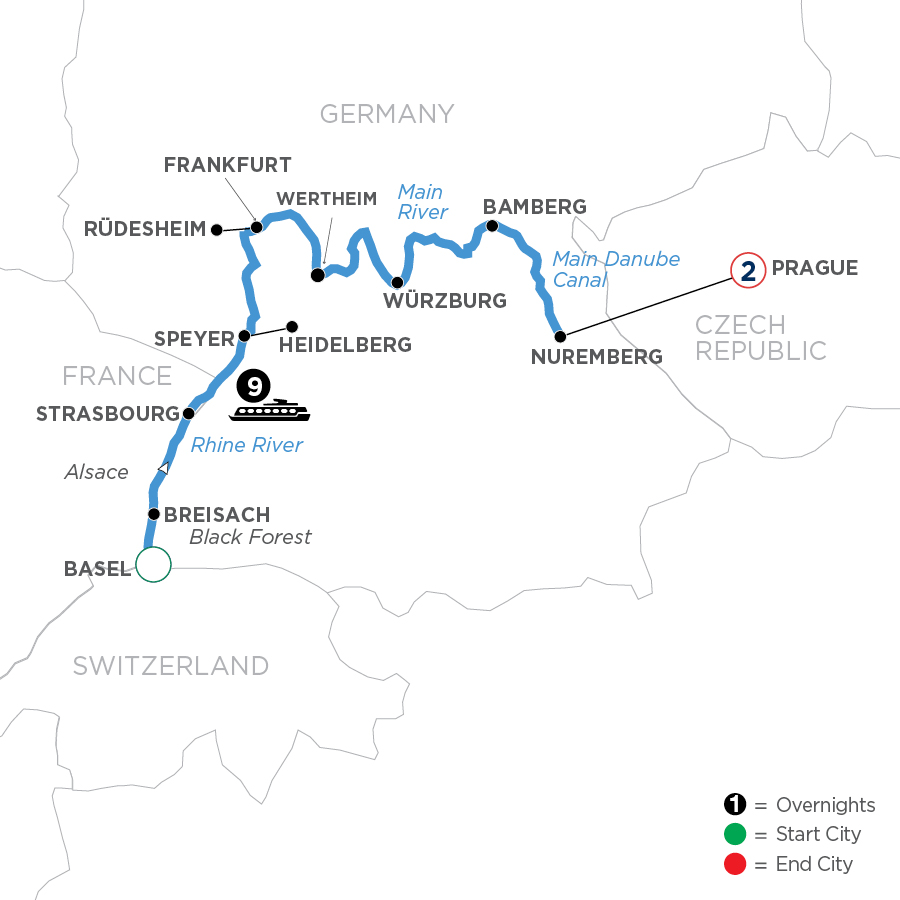 12 Day Avalon Waterways River Cruise from Basel to Prague 2027 - WMNE