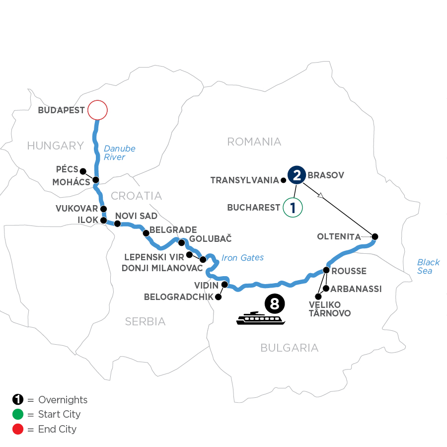 12 Day Avalon Waterways River Cruise from Bucharest to Budapest 2025 - WOBQ