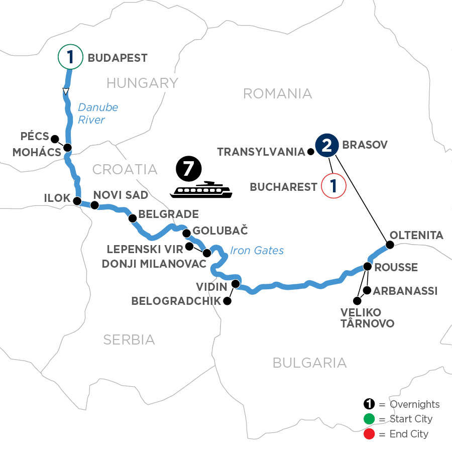 12 Day Avalon Waterways River Cruise from Budapest to Bucharest 2024 - WBOY