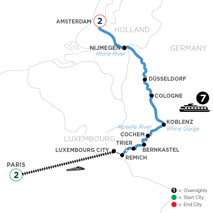 12 Day Avalon Waterways River Cruise from Paris to Amsterdam 2027 - WRAY