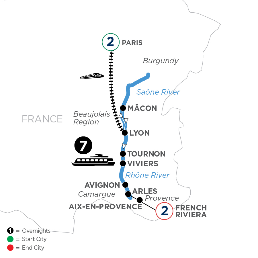 12 Day Avalon Waterways River Cruise from Paris to French Riviera 2027 - WJLY