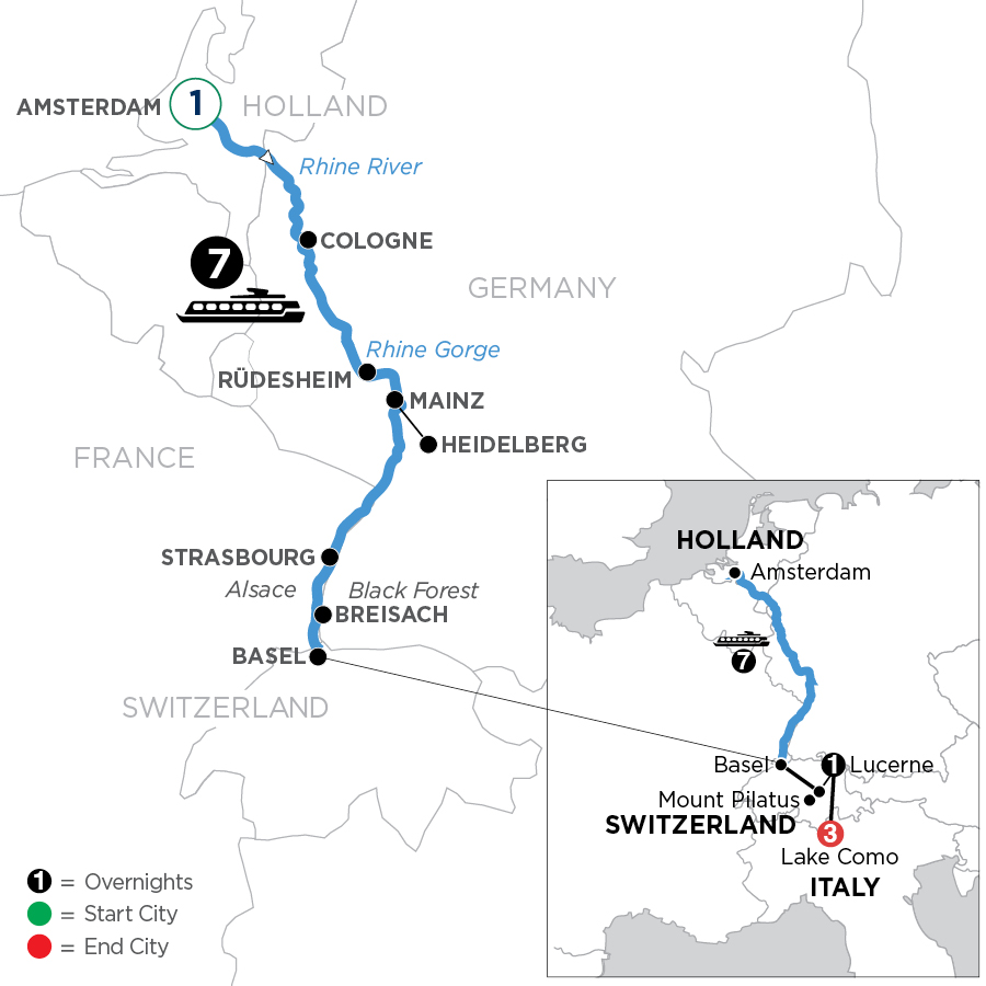 13 Day Avalon Waterways River Cruise from Amsterdam to Lake Como 2024 - WAZ4