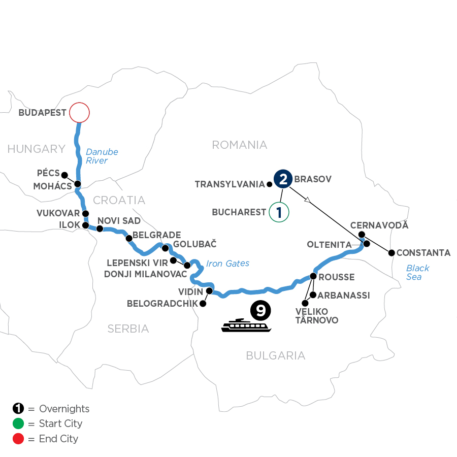 13 Day Avalon Waterways River Cruise from Bucharest to Budapest 2024 - WOBQ