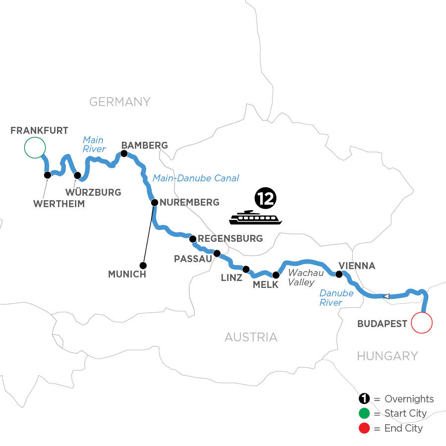 13 Day Avalon Waterways River Cruise from Frankfurt to Budapest 2027 - WFB