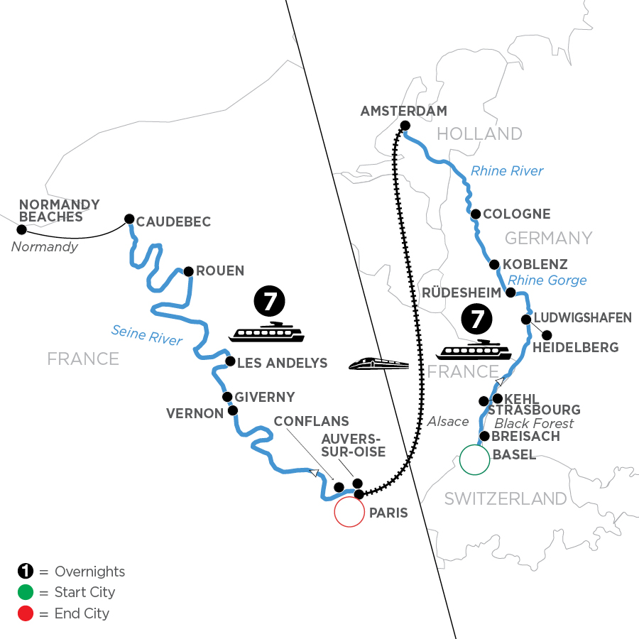 15 Day Avalon Waterways River Cruise from Basel to Paris 2027 - WZP