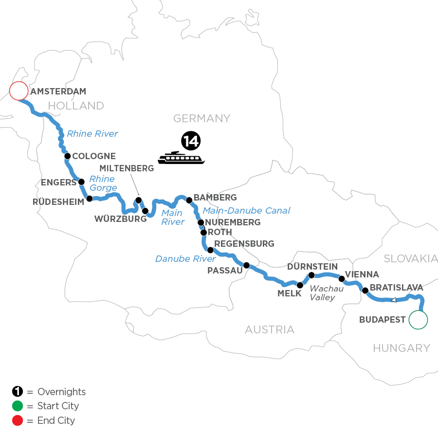 15 Day Avalon Waterways River Cruise from Budapest to Amsterdam 2027 - WBA