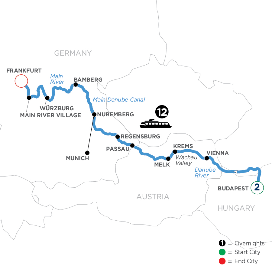 15 Day Avalon Waterways River Cruise from Budapest to Frankfurt 2026 - WBFQ