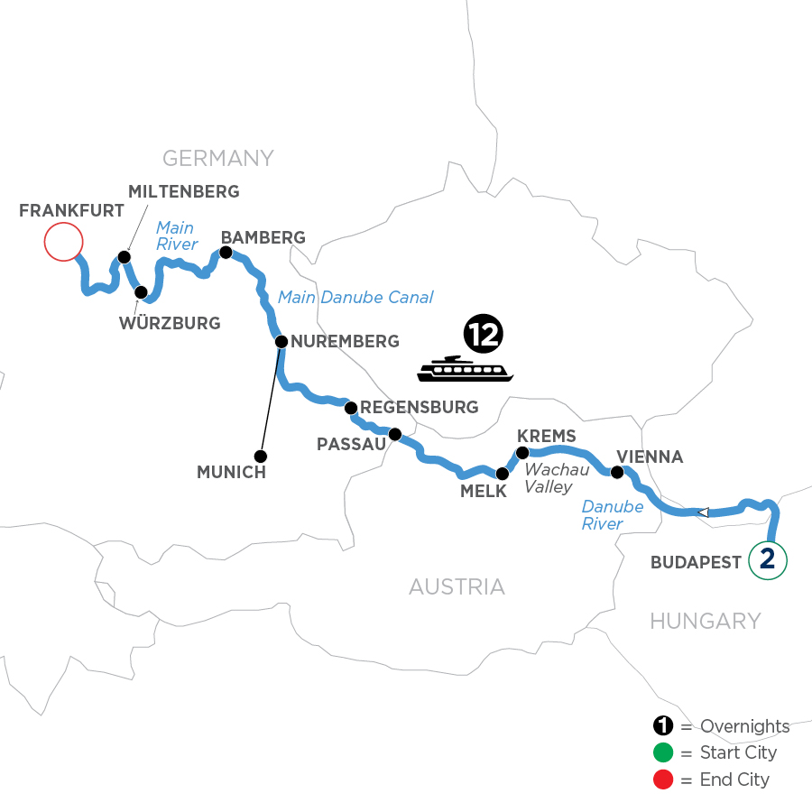 15 Day Avalon Waterways River Cruise from Budapest to Frankfurt 2027 - WBFQ