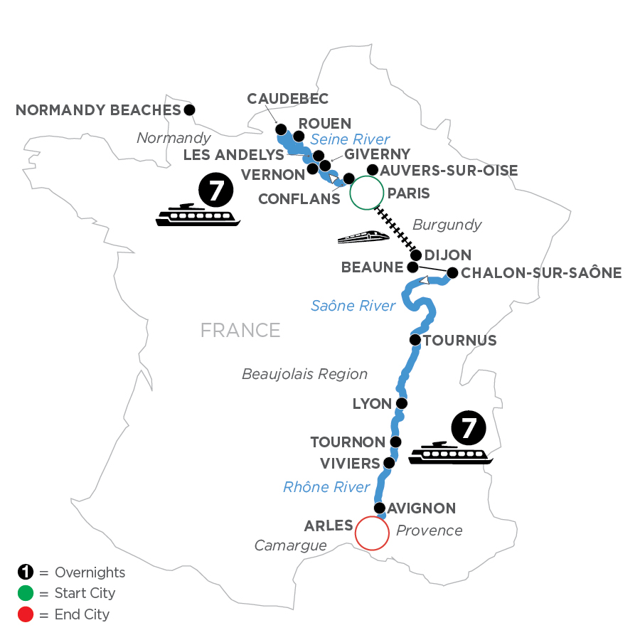 15 Day Avalon Waterways River Cruise from Paris to Arles 2024 - WPL