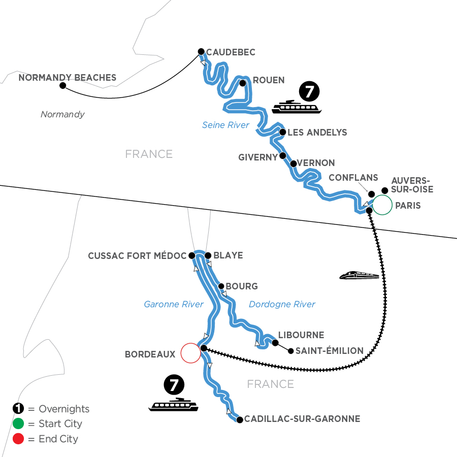 15 Day Avalon Waterways River Cruise from Paris to Bordeaux 2025 - WPX