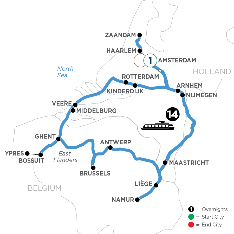 16 Day Avalon Waterways River Cruise from Amsterdam to Amsterdam 2025 - WHHQ