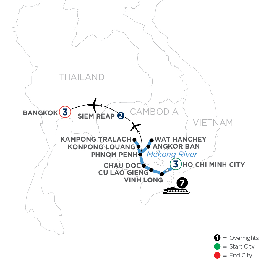 16 Day Avalon Waterways River Cruise from Ho Chi Minh City to Bangkok 2024 - WHSB