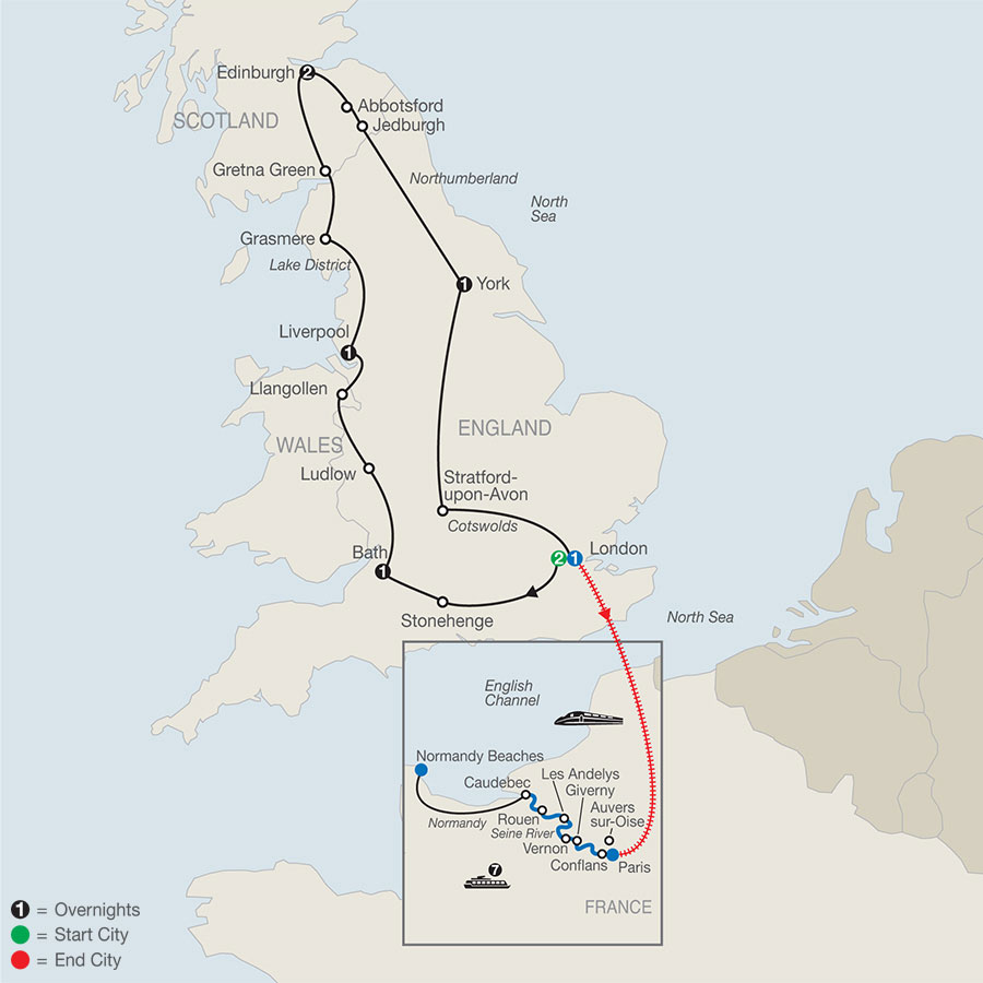 16 Day Avalon Waterways River Cruise from London to Paris 2025 - XGE5