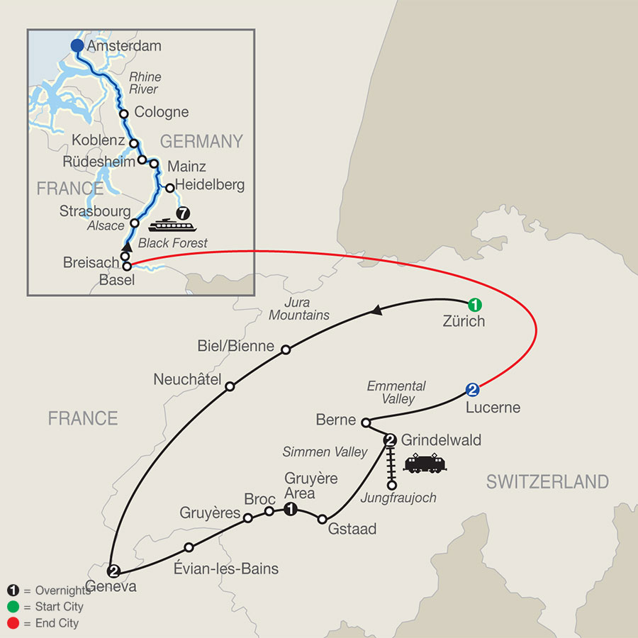 16 Day Avalon Waterways River Cruise from Zürich to Amsterdam 2025 - XZH5