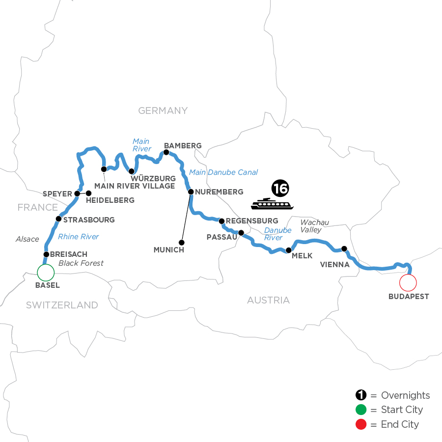 17 Day Avalon Waterways River Cruise from Basel to Budapest 2026 - WMB