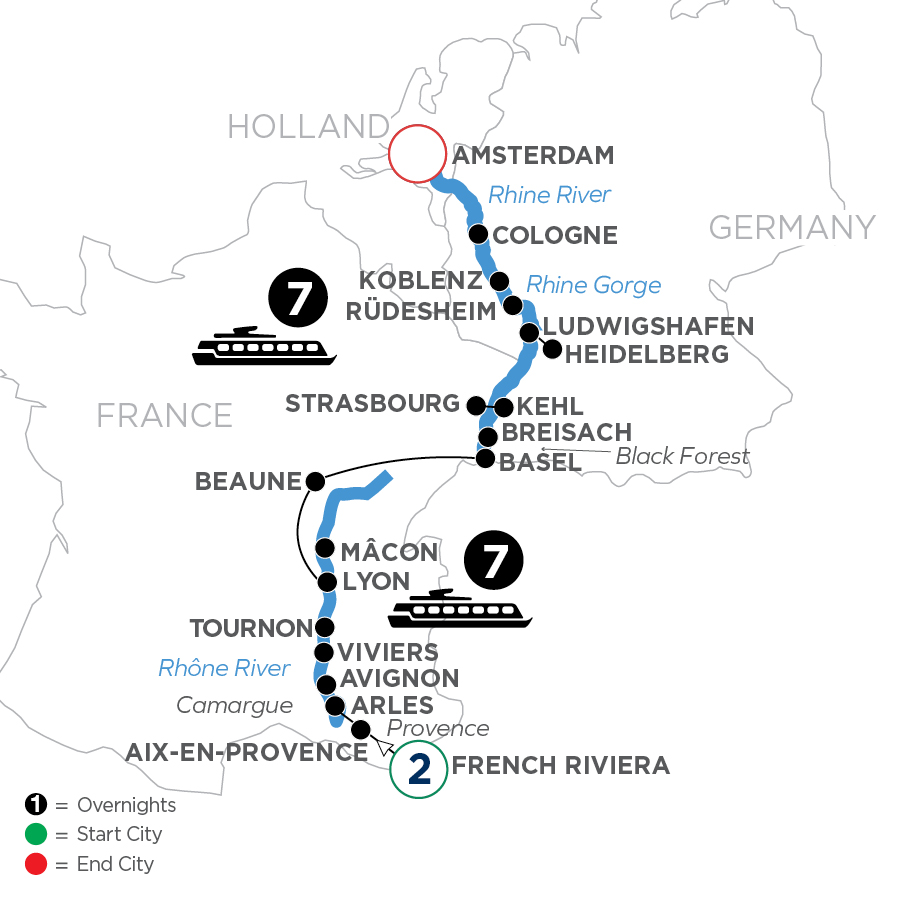 17 Day Avalon Waterways River Cruise from French Riviera to Amsterdam 2027 - WLAQ