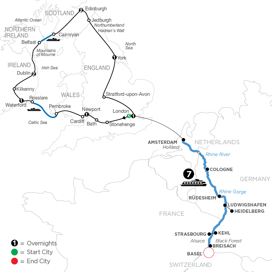 17 Day Avalon Waterways River Cruise from London to Basel 2027 - XGB5