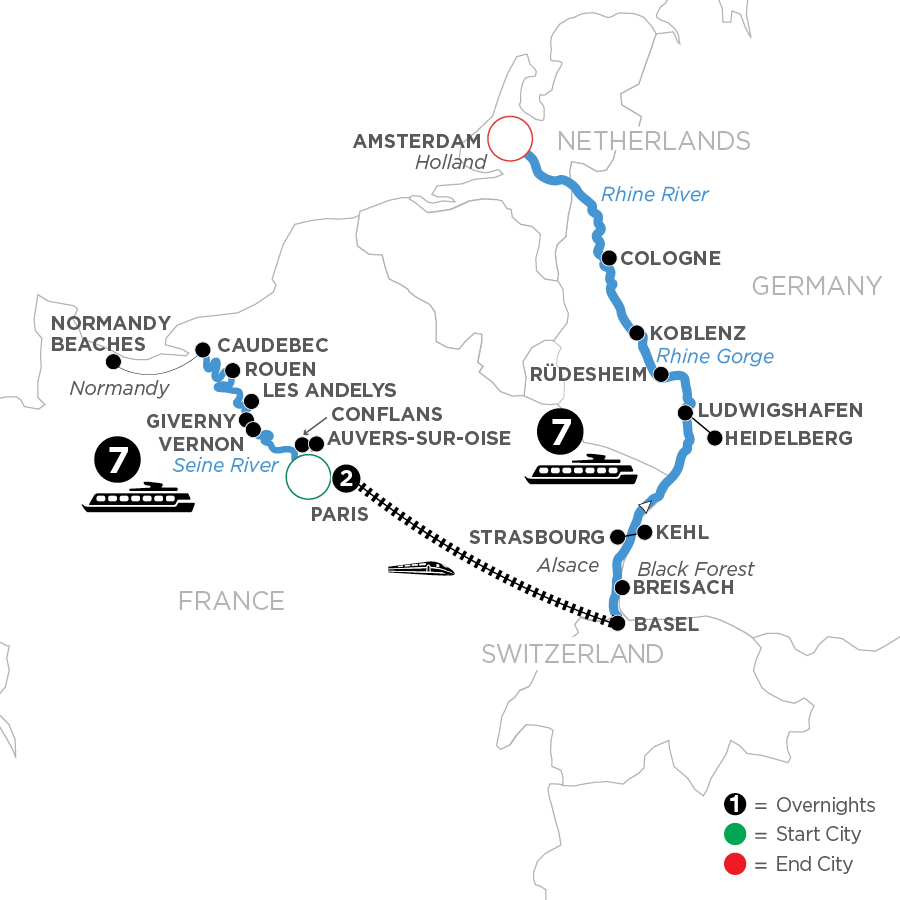17 Day Avalon Waterways River Cruise from Paris to Amsterdam 2027 - WPA