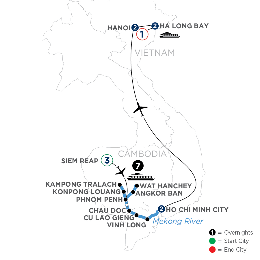 18 Day Avalon Waterways River Cruise from Siem Reap to Hanoi 2024 - WSII