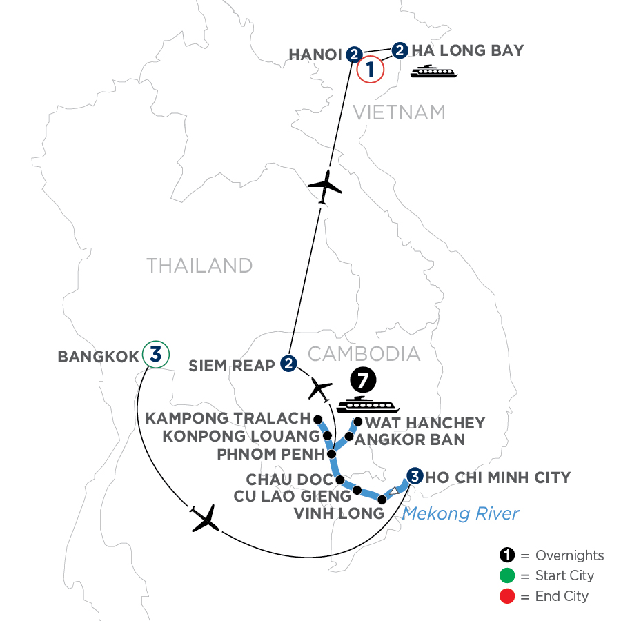 21 Day Avalon Waterways River Cruise from Bangkok to Hanoi 2024 - WISB