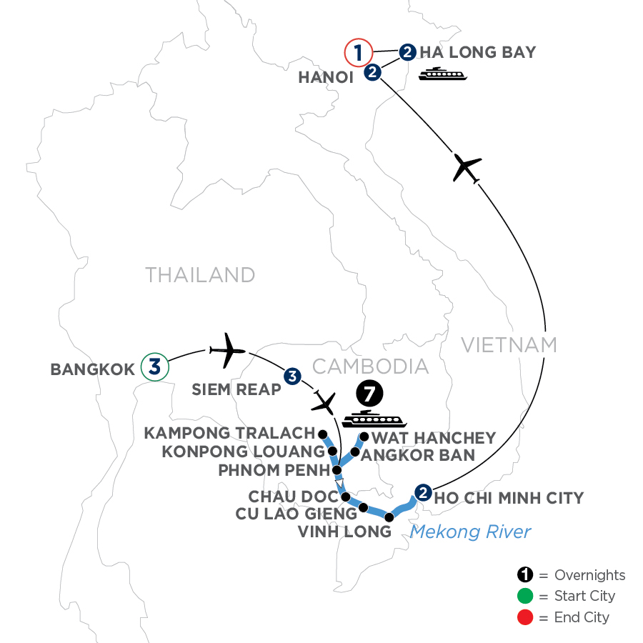 21 Day Avalon Waterways River Cruise from Bangkok to Hanoi 2024 - WSIB