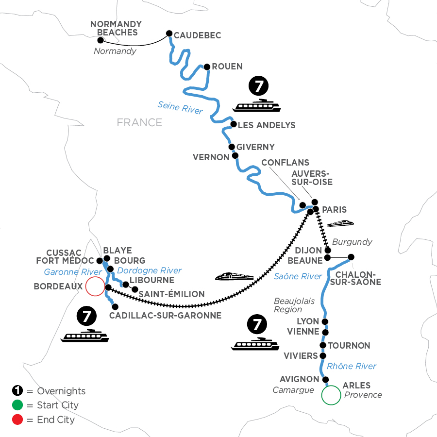 22 Day Avalon Waterways River Cruise from Arles to Bordeaux 2025 - WLX