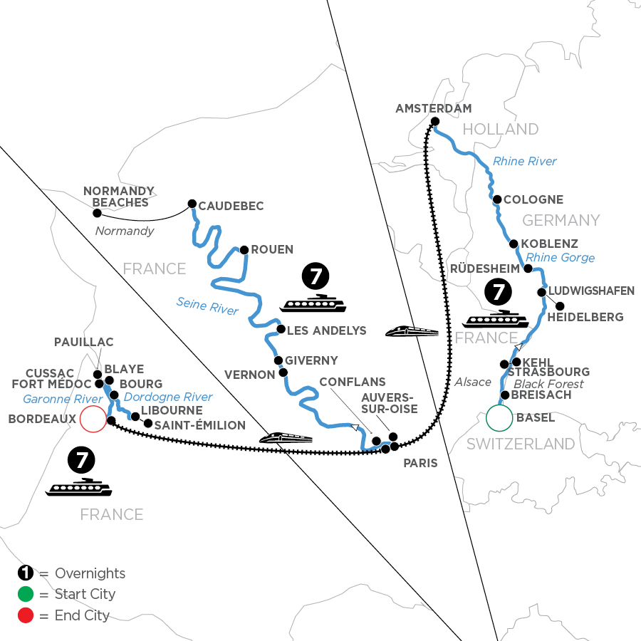 22 Day Avalon Waterways River Cruise from Basel to Bordeaux 2027 - WZX