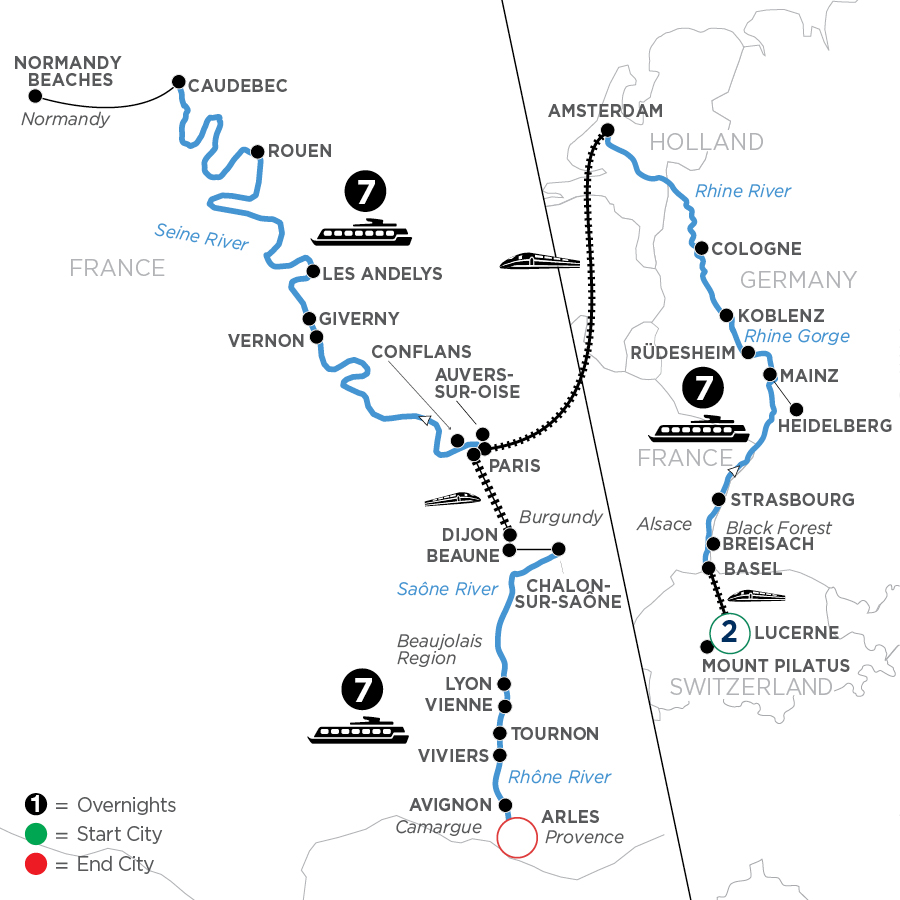 24 Day Avalon Waterways River Cruise from Lucerne to Arles 2026 - WZLQ