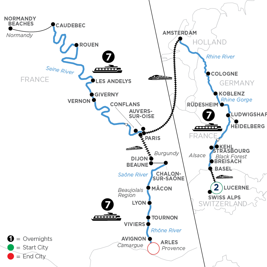 24 Day Avalon Waterways River Cruise from Lucerne to Arles 2027 - WZLQ