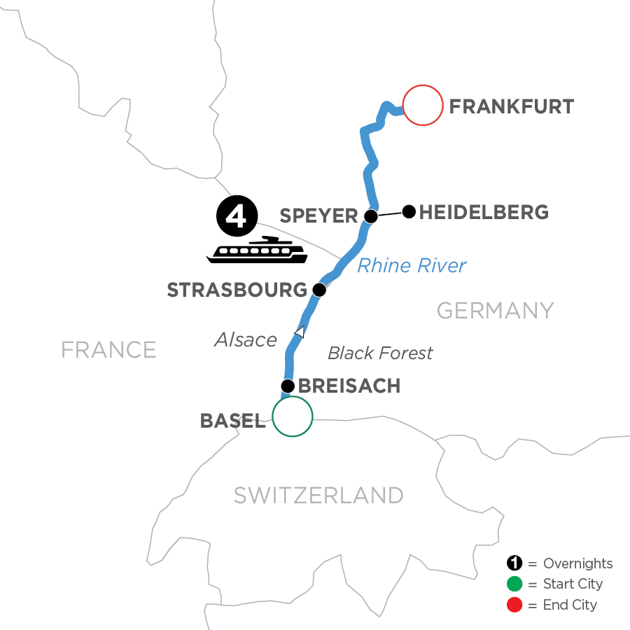 5 Day Avalon Waterways River Cruise from Basel to Frankfurt 2024 - WZF