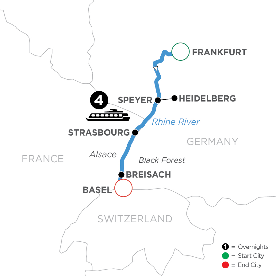 5 Day Avalon Waterways River Cruise from Frankfurt to Basel 2024 - WFZ