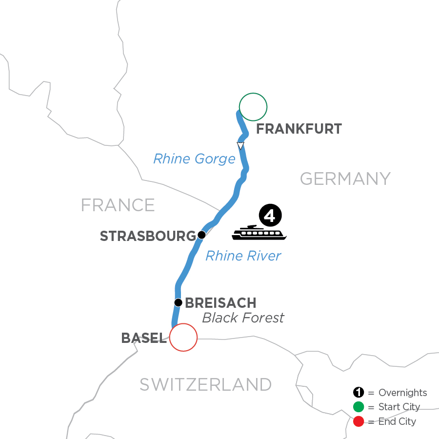 5 Day Avalon Waterways River Cruise from Frankfurt to Basel 2024 - WWZ