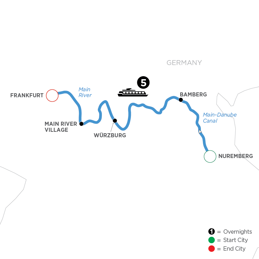 6 Day Avalon Waterways River Cruise from Nuremberg to Frankfurt 2024 - WNF