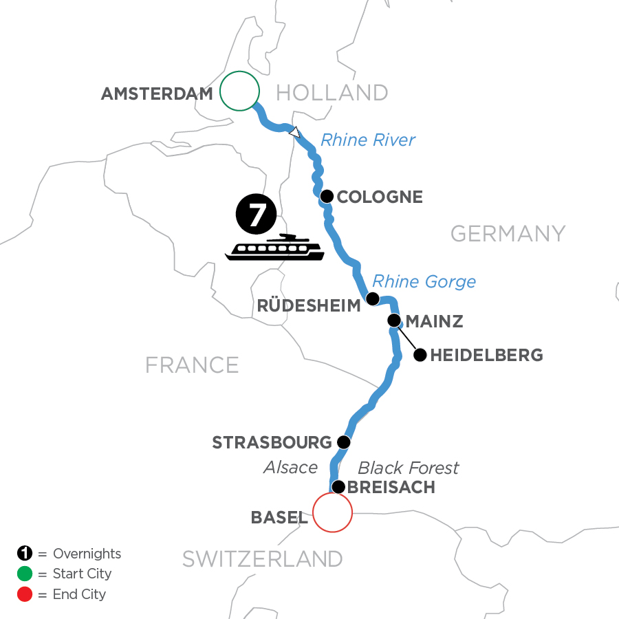 8 Day Avalon Waterways River Cruise from Amsterdam to Basel 2024 - WAZ