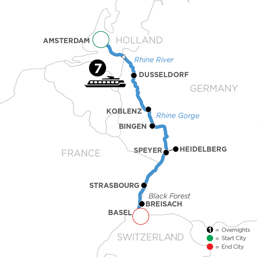 8 Day Avalon Waterways River Cruise from Amsterdam to Basel 2025 - WAW