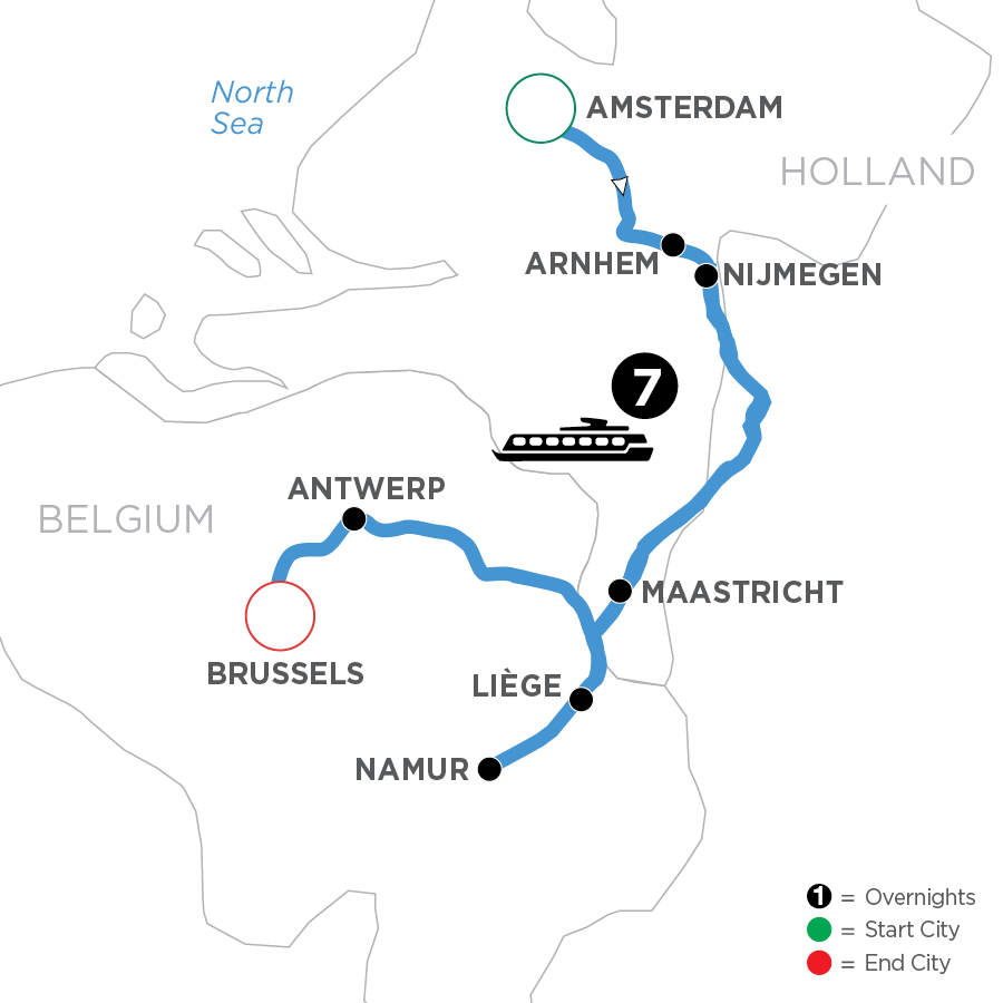 8 Day Avalon Waterways River Cruise from Amsterdam to Brussels 2025 - WAX