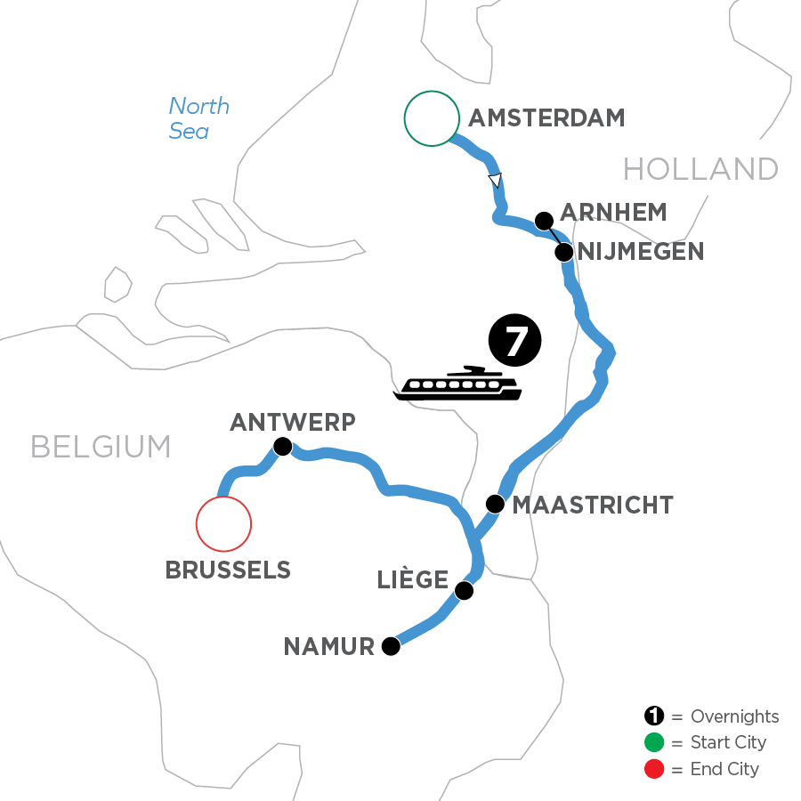 8 Day Avalon Waterways River Cruise from Amsterdam to Brussels 2027 - WAX