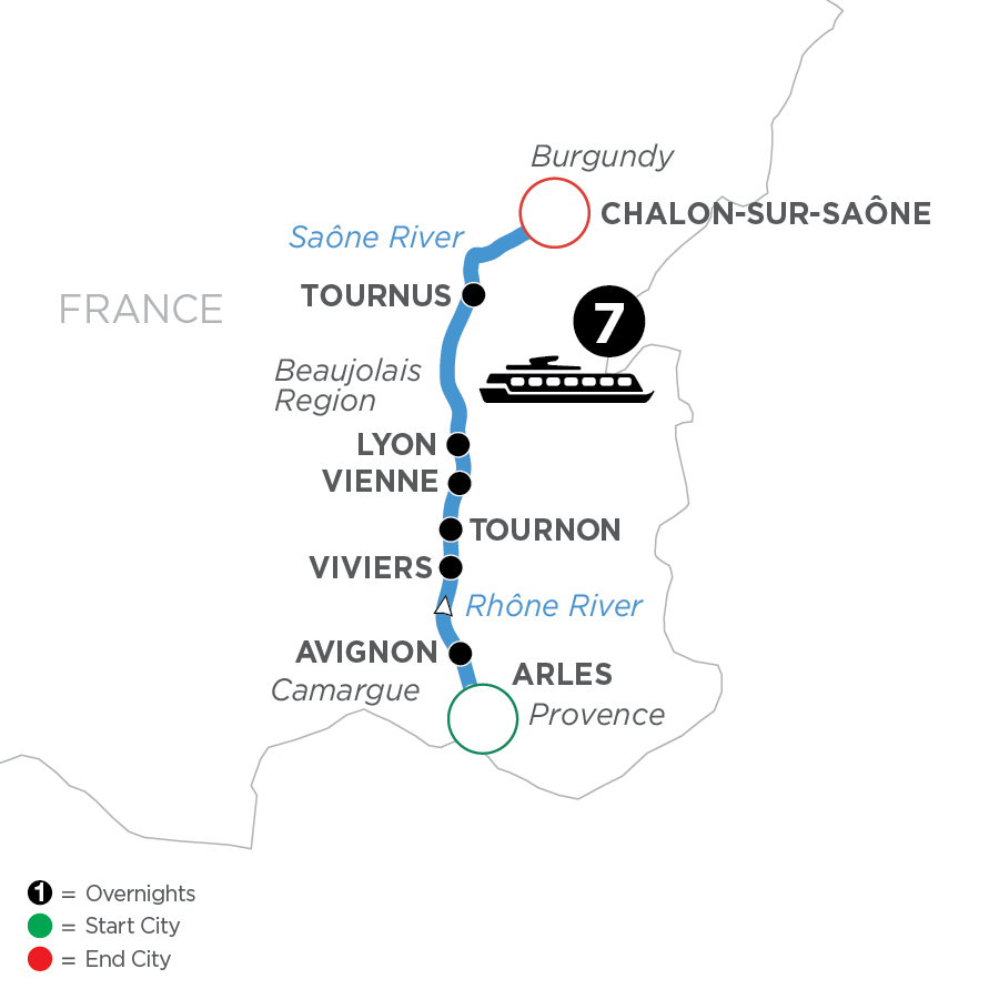 8 Day Avalon Waterways River Cruise from Arles to Chalon-sur-Saône 2024 - WLJ