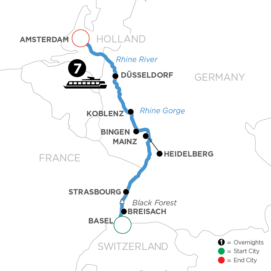 8 Day Avalon Waterways River Cruise from Basel to Amsterdam 2024 - WWA