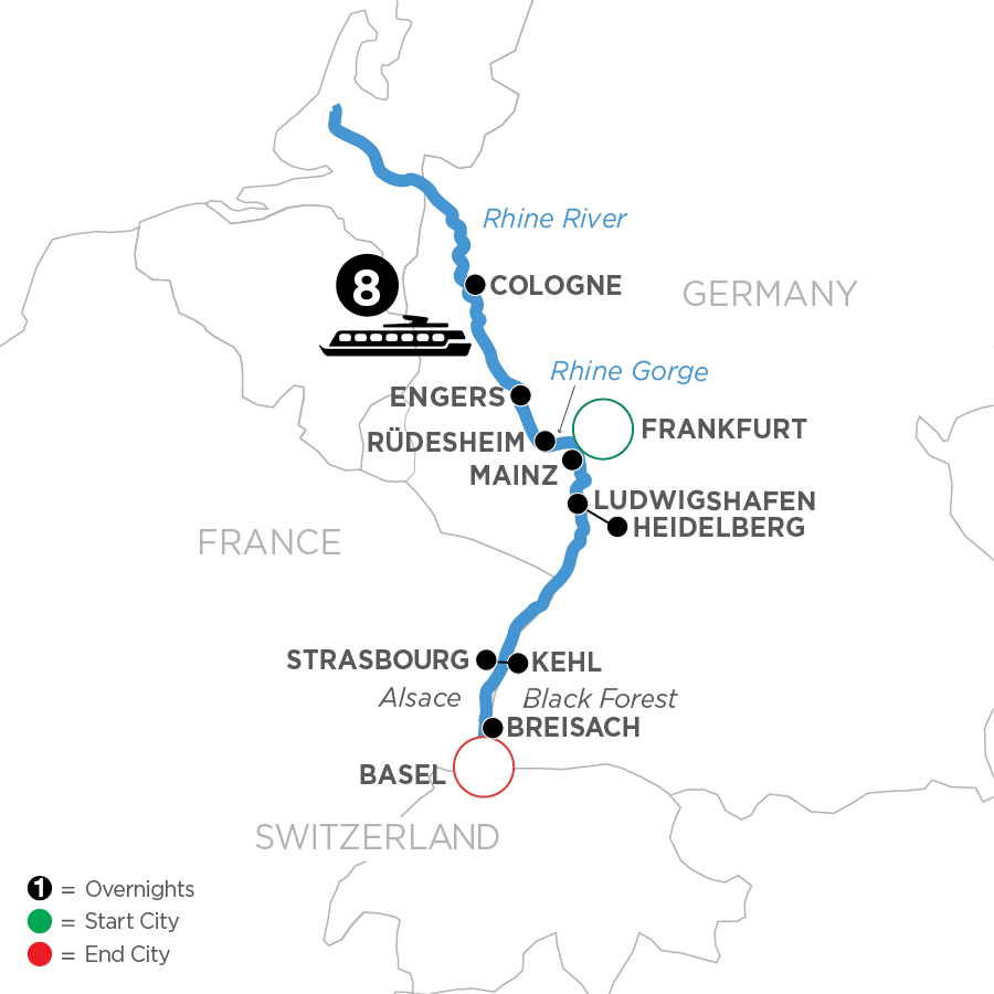 8 Day Avalon Waterways River Cruise from Frankfurt to Basel 2027 - WEZ