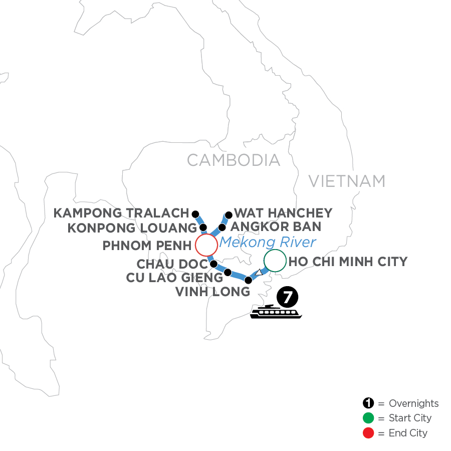 8 Day Avalon Waterways River Cruise from Ho Chi Minh City to Phnom Penh 2024 - WHS