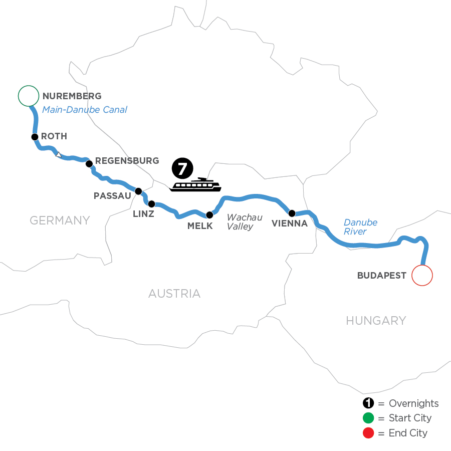 8 Day Avalon Waterways River Cruise from Nuremberg to Budapest 2024 - WNB