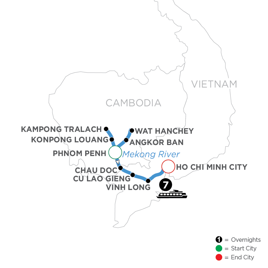 8 Day Avalon Waterways River Cruise from Phnom Penh to Ho Chi Minh City 2024 - WSH