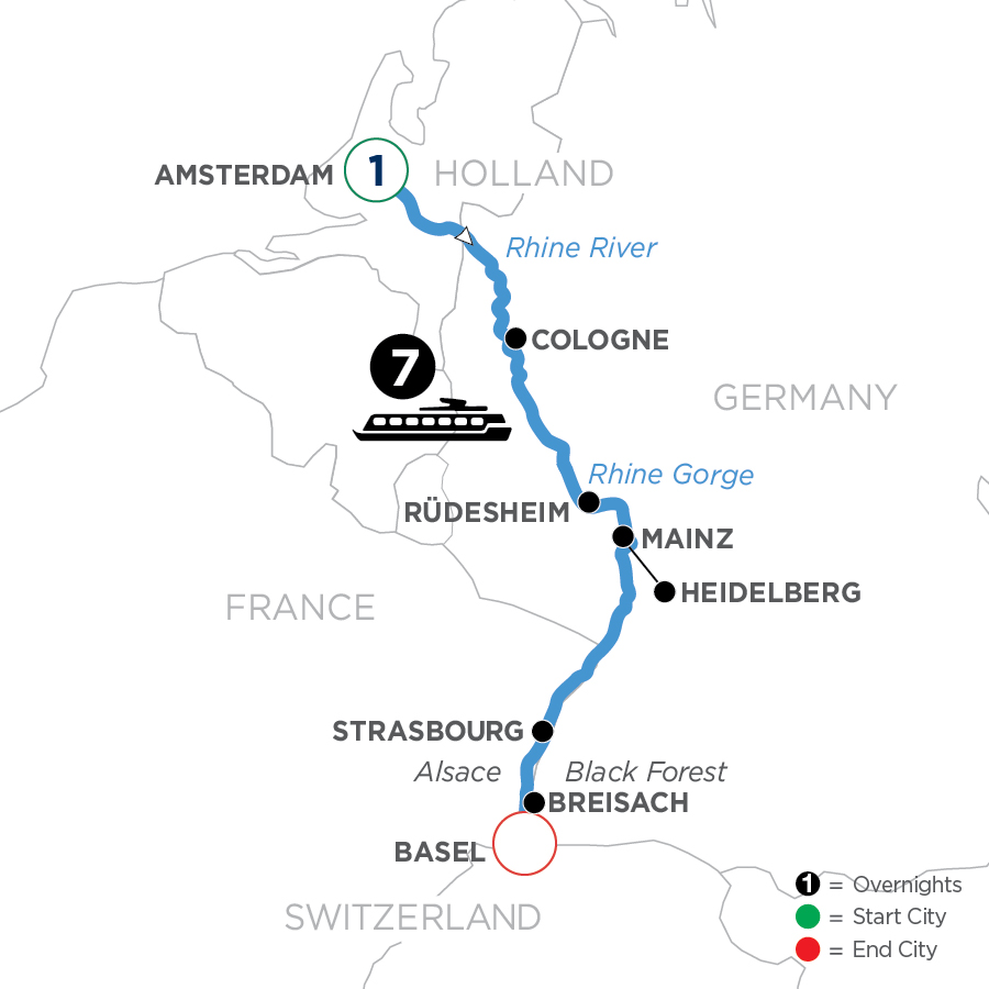 9 Day Avalon Waterways River Cruise from Amsterdam to Basel 2024 - WAZQ