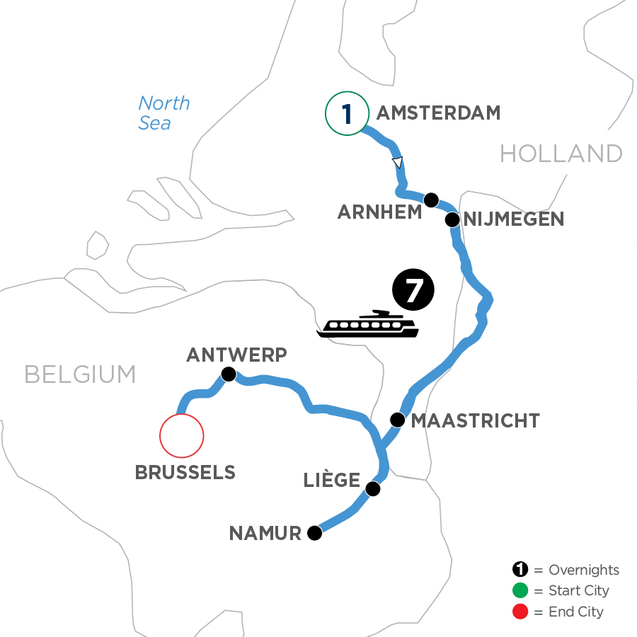 9 Day Avalon Waterways River Cruise from Amsterdam to Brussels 2025 - WAXQ