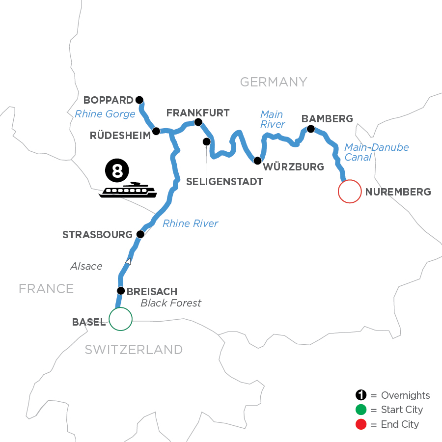 9 Day Avalon Waterways River Cruise from Basel to Nuremberg 2024 - WZN