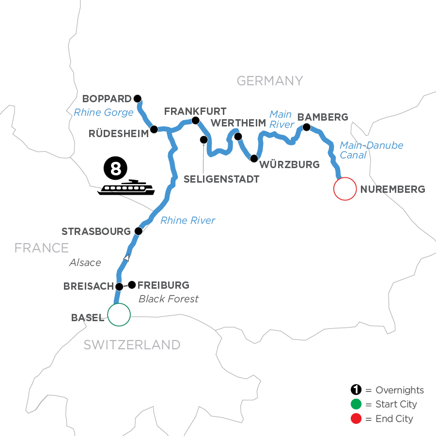 9 Day Avalon Waterways River Cruise from Basel to Nuremberg 2026 - WZN