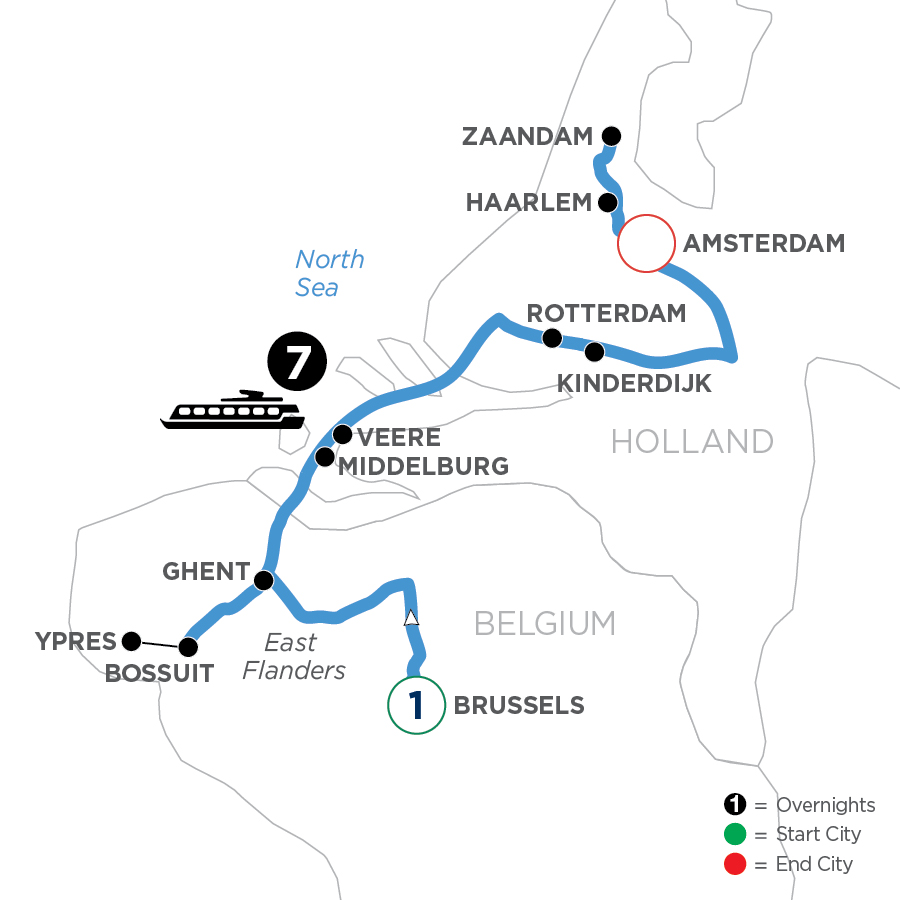 9 Day Avalon Waterways River Cruise from Brussels to Amsterdam 2025 - WXAQ