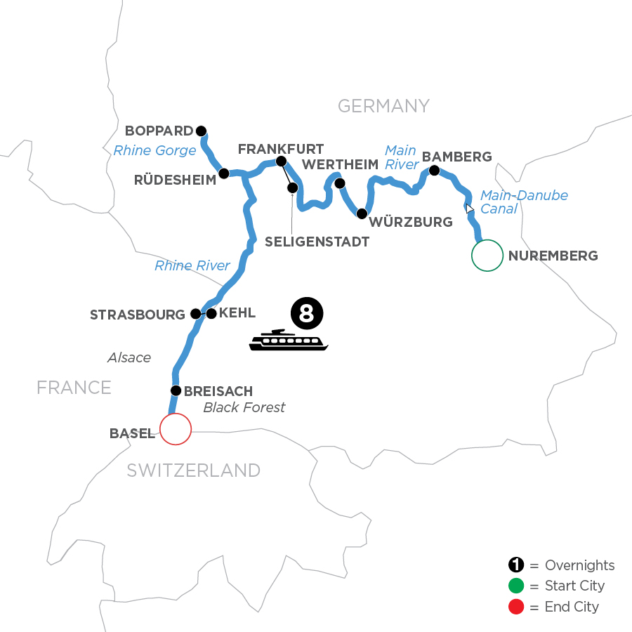 9 Day Avalon Waterways River Cruise from Nuremberg to Basel 2027 - WNZ