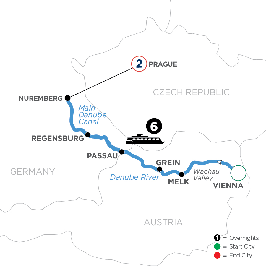 9 Day Avalon Waterways River Cruise from Vienna to Prague 2024 - WVNE